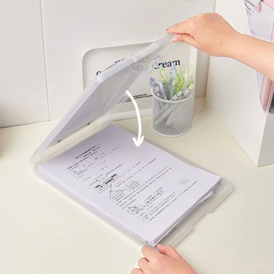 Pasta Prancheta A4 com Clip Gancho | Perfeita para Estudos, Escritório e Atendimento WL-2634