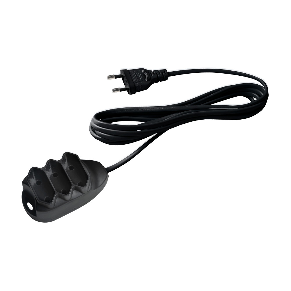 Extensão Elétrica 3 Tomadas 2 Pinos 10a 3m Intelbras Ext 2003 Preta