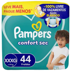 Fralda Pampers Confsec Bag Xxxg 44 Unidades