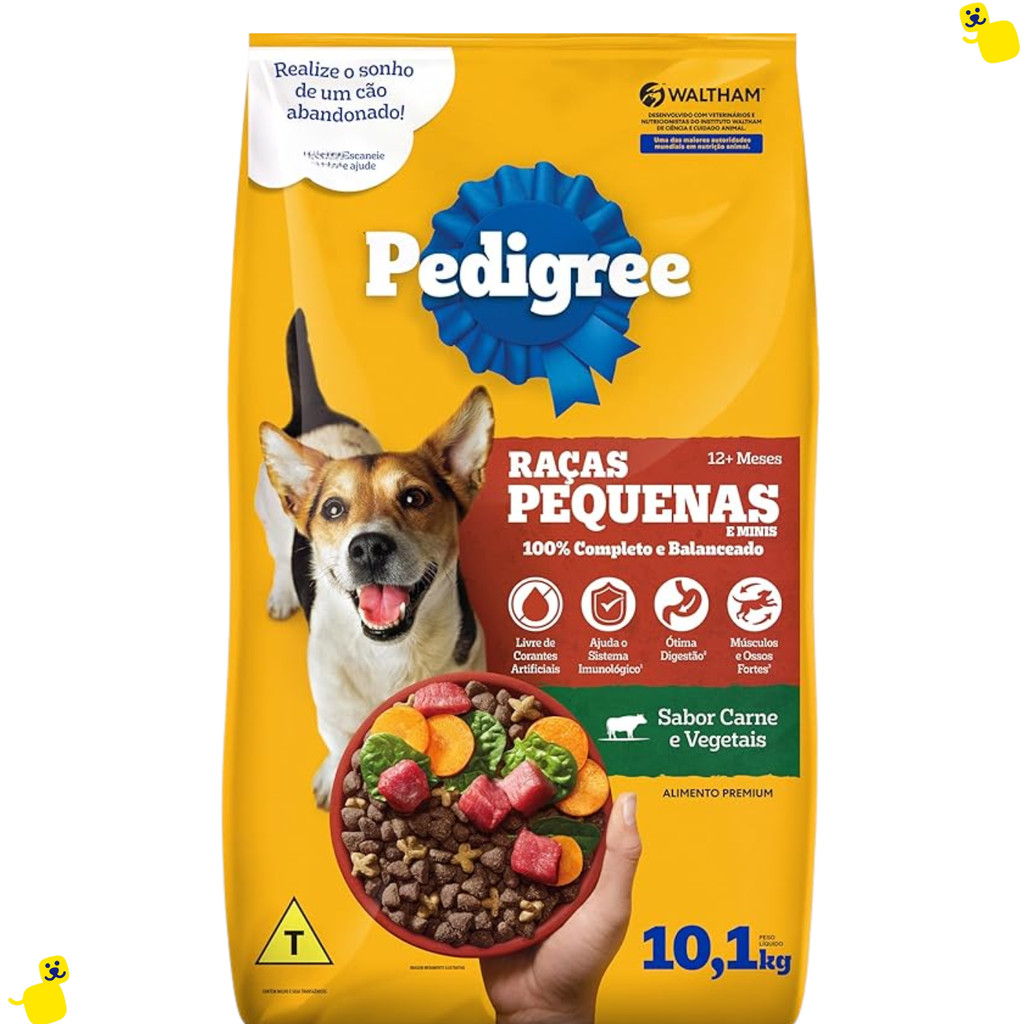 Ração Pedigree Raças Pequenas Minis Sabor Carne e Vegetais Ração Cachorro 10kg Ração Premium Cães em Oferta na Shopee