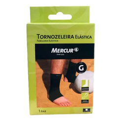 Tornozeleira Elastica Mercur Preto Tam G