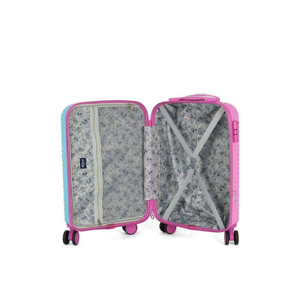 Mala de Viagem Bordo Infantil ABS Dupla Face Rodas 360 Stitch Angel Disney — imagem 2 de 2
