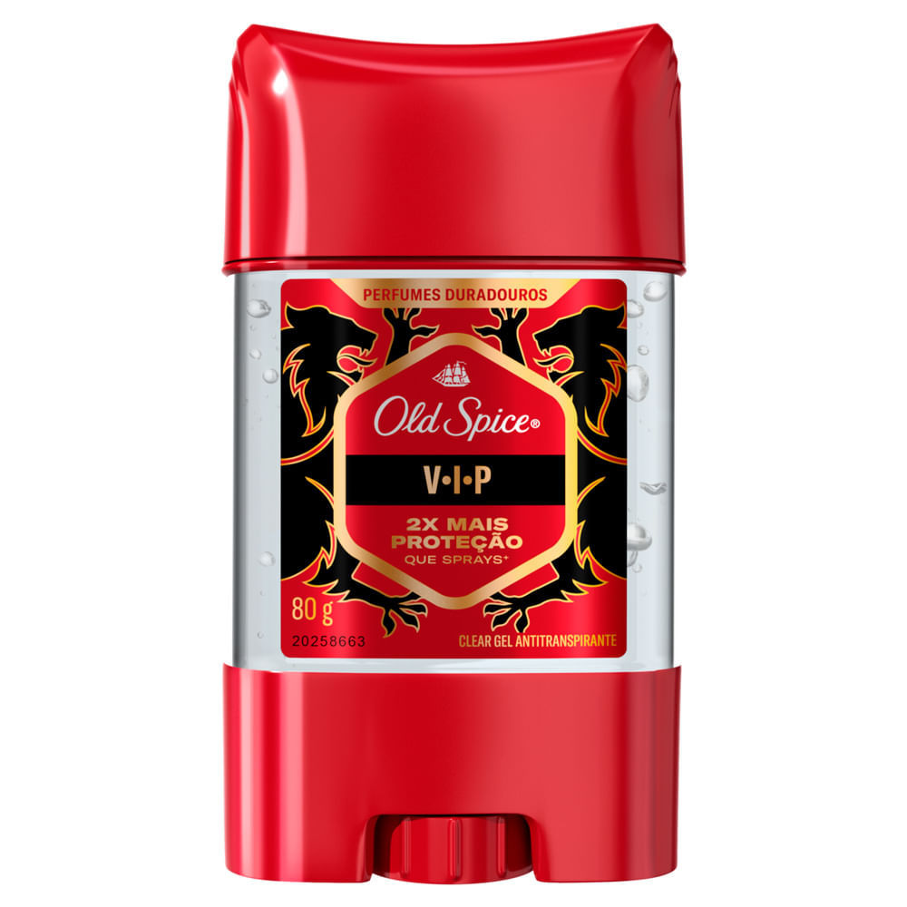 Desodorante Old Spice Vip Clear Gel Stick Antitranspirante 80g em Oferta na Shopee