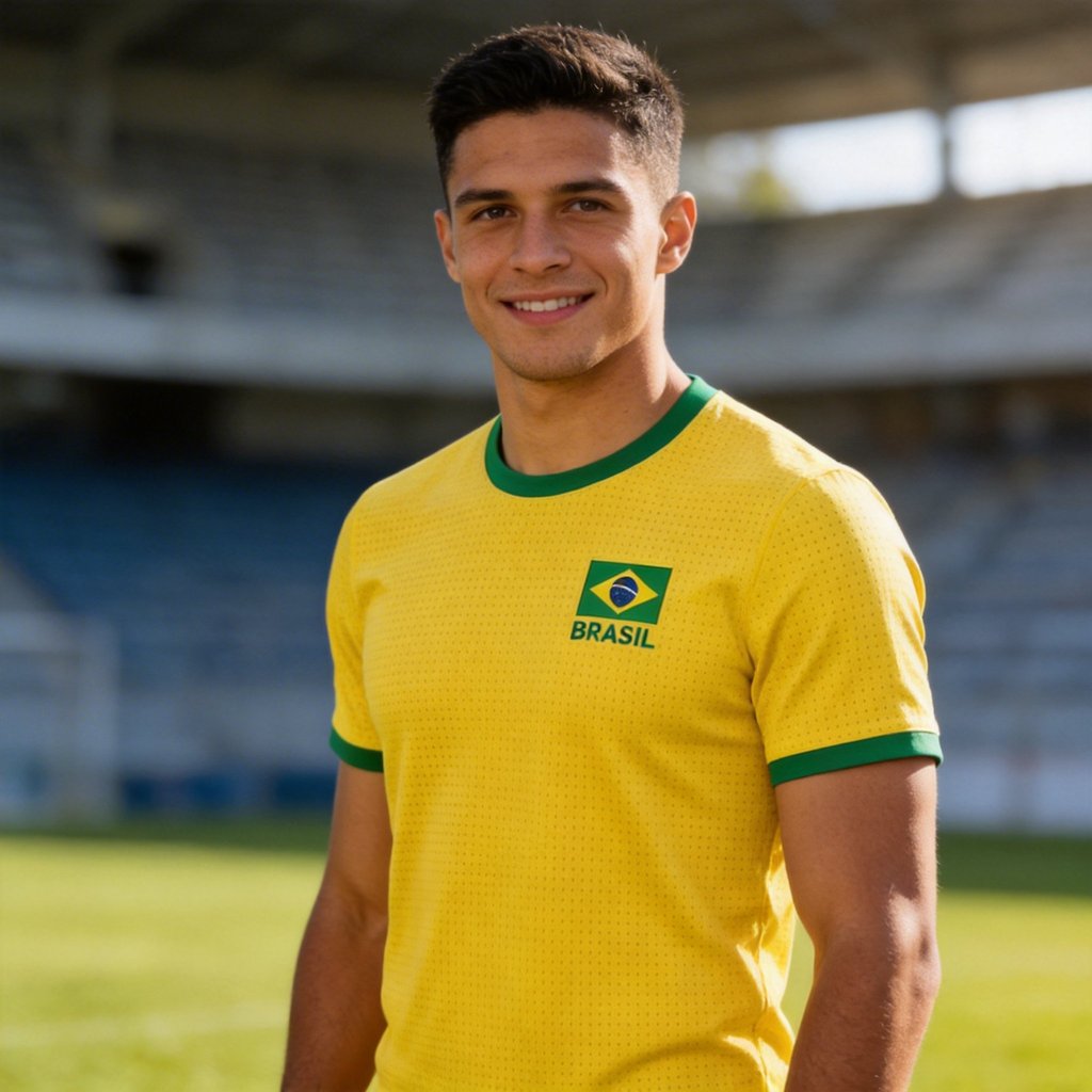 Camisa Brasil Torcida Seleção Brasileira Camisa Futebol Masculina Amarela Camisa Brasil Copa