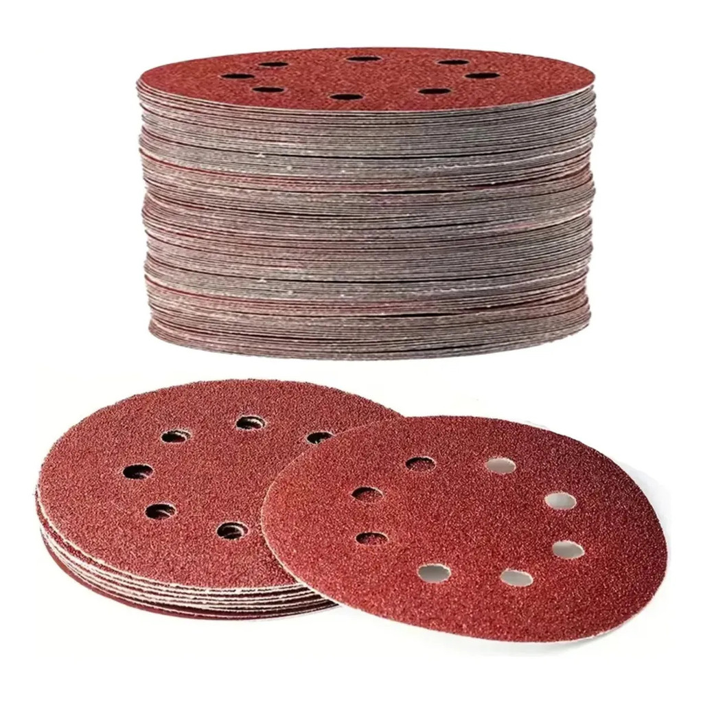 Kit 30 Discos De Lixa 6 Pol 150mm Com Furo Com Velcro