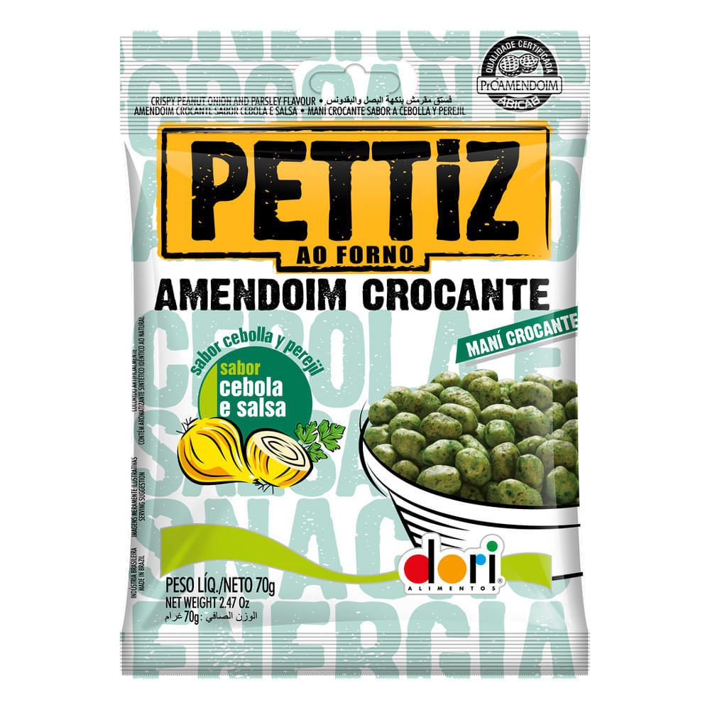 Amendoim Pettiz Crocante Cebola e Salsa 70g em Oferta na Shopee