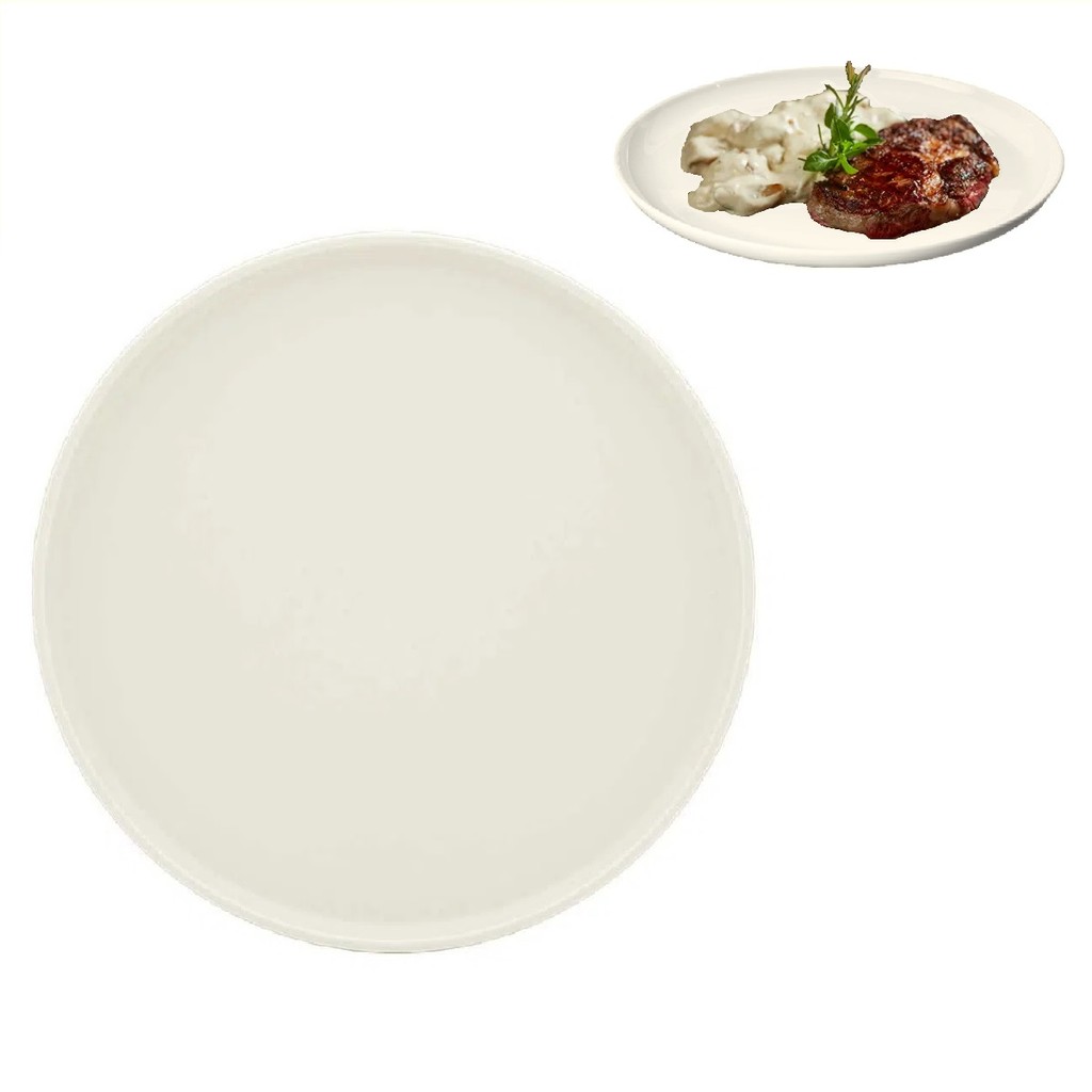 Prato Raso Melamina 26cm Restaurante Buffet Mesa