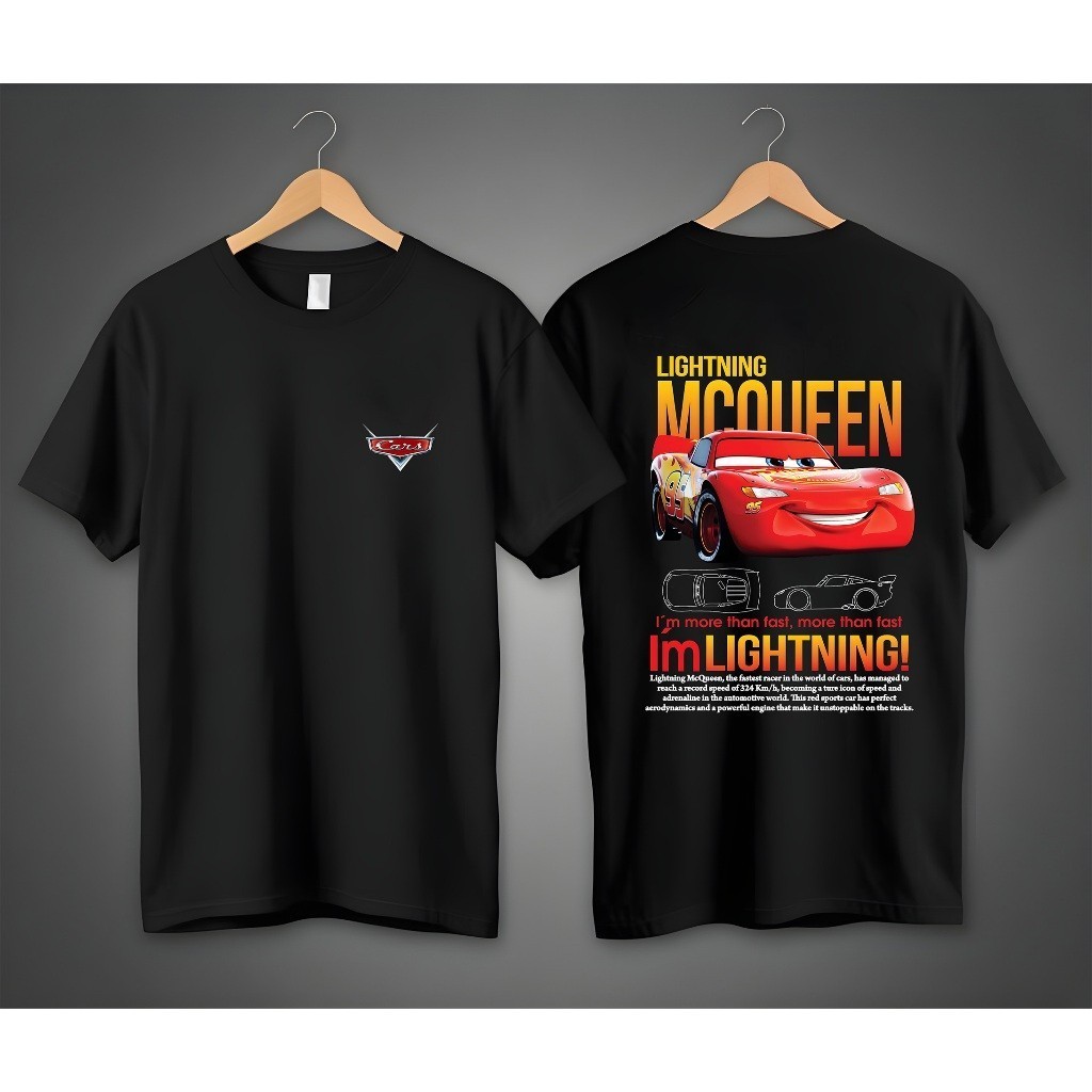 Camiseta Carros Relâmpago Mcqueen e Sally Camisa Personagem 100% Algodão Adulto Infantil Desenho