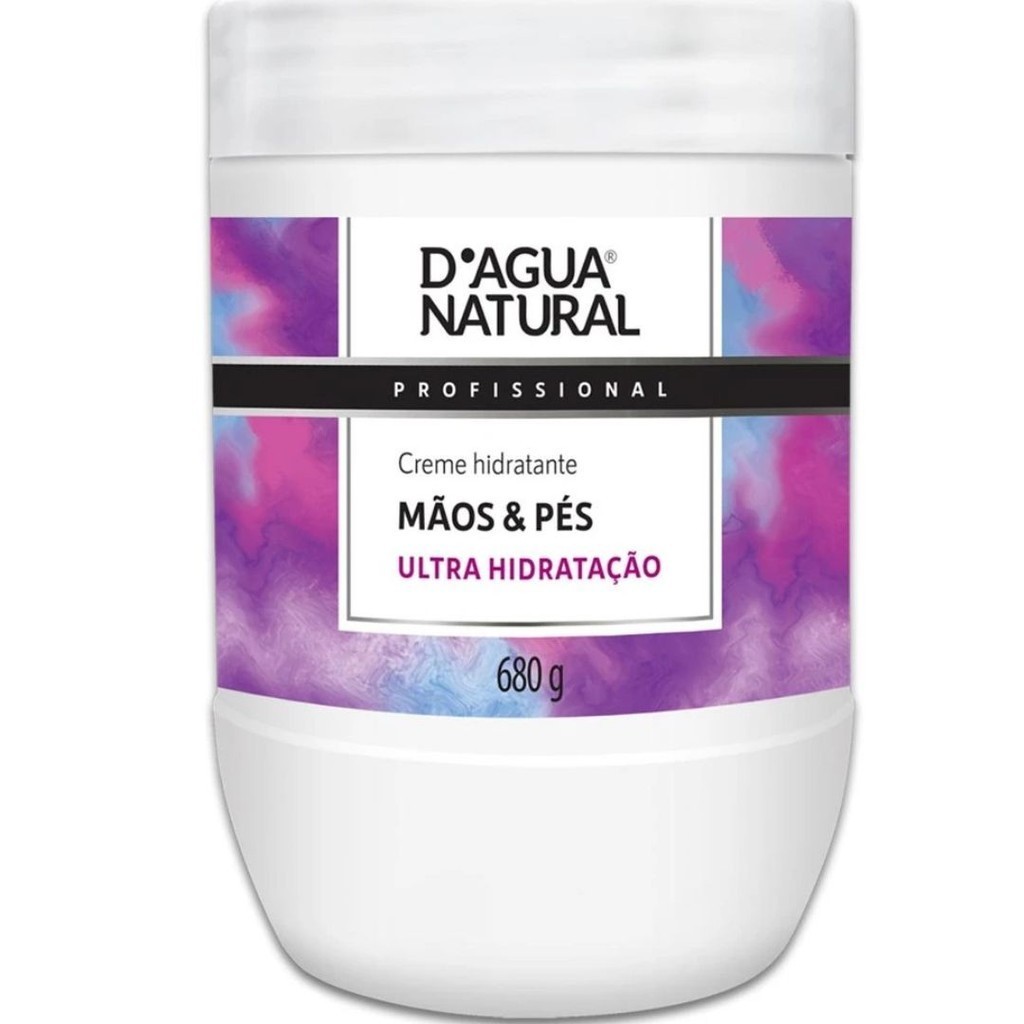 ✨ Creme Hidratante Mãos e Pés D'Água Natural 680g Ultra Hidratação ‍♀️ Pele Macia