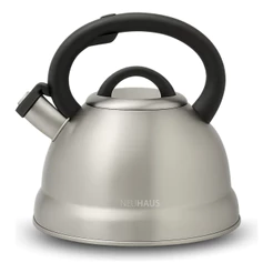 Chaleira 3 Litros Neuhaus Alba Com Apito Aço Inoxidável Cabo Nylon Bico Saída de Vapor