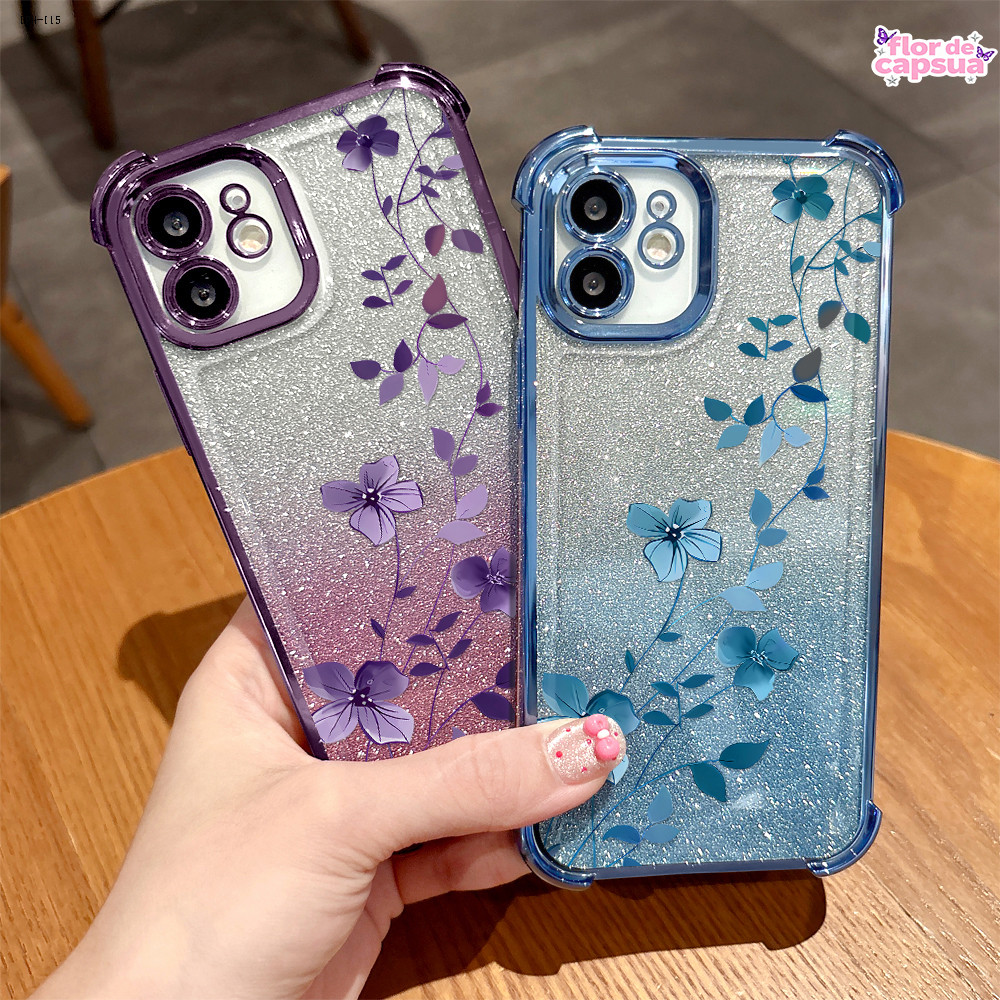 Capa Case Para iPhone 15 14 13 12 11 8 7 XR SE Plus 2020 2022 Com Flocos De Glitter De Celular Capinha SFK 8433