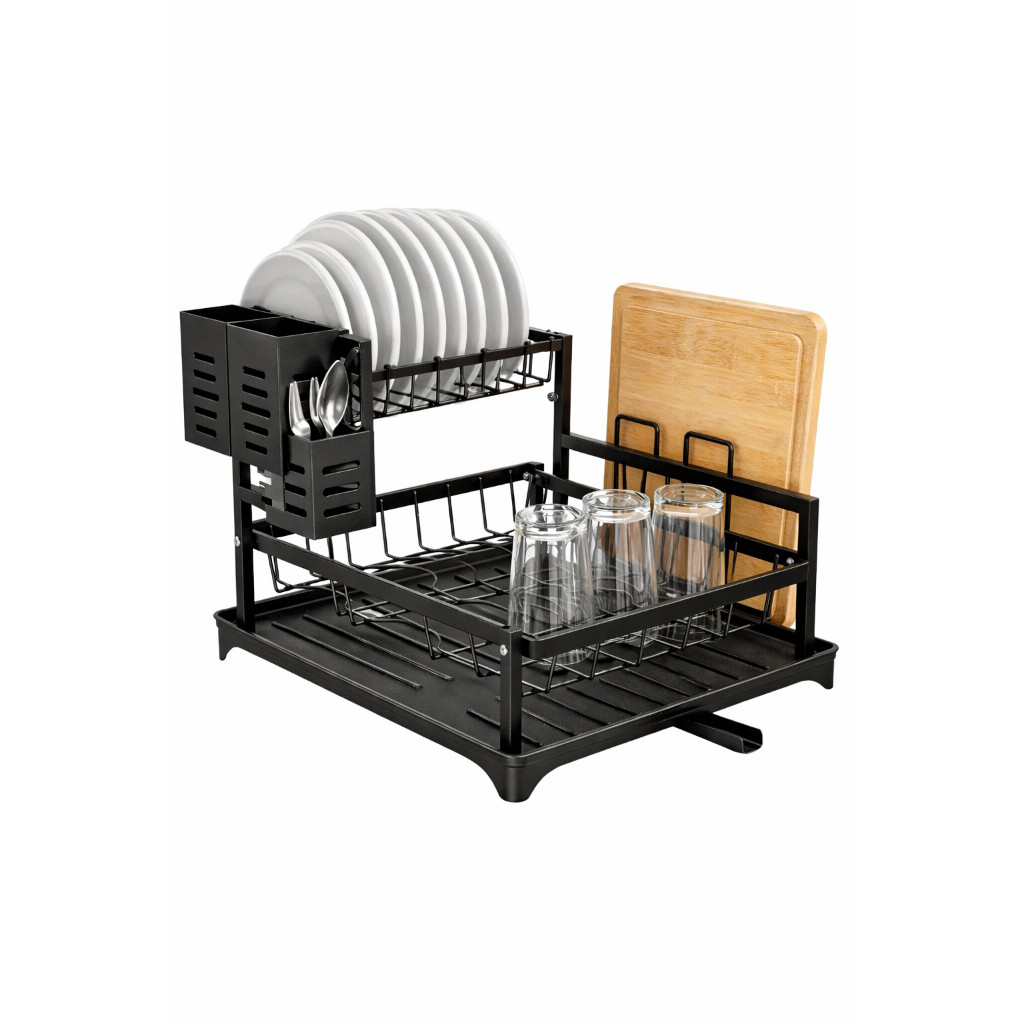 Escorredor de Louças Rack Aço Carbono Organizador Preto De