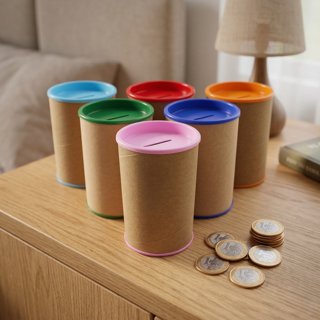 Kit 20 Cofrinhos 9,5X6 De Papelão - Lembrancinhas Cofrinho Cofre Festa Brindes Personalizável