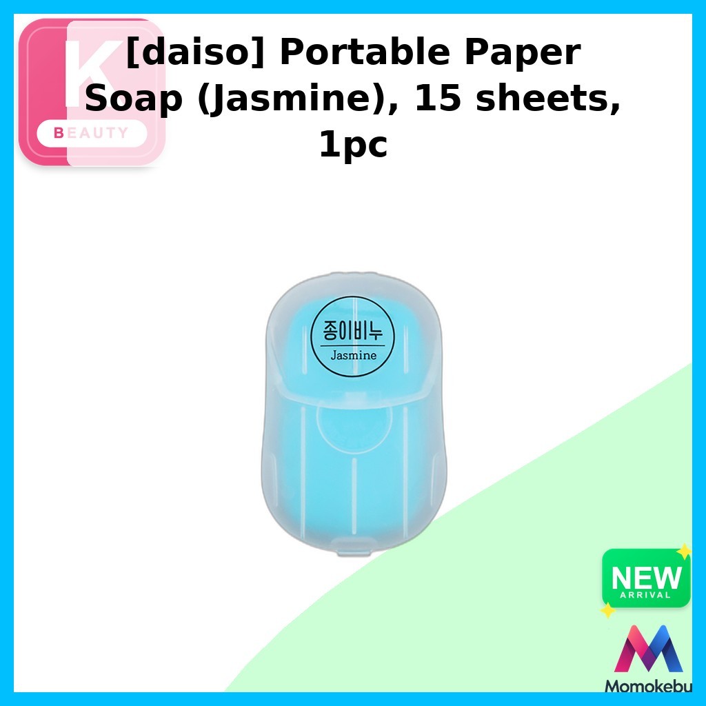 [daiso] Sabonete De Papel Portátil (Jasmim) , 15 Folhas , 1 Unidade/Coreano/Aroma De/100 % Genuíno Da MomoKebu