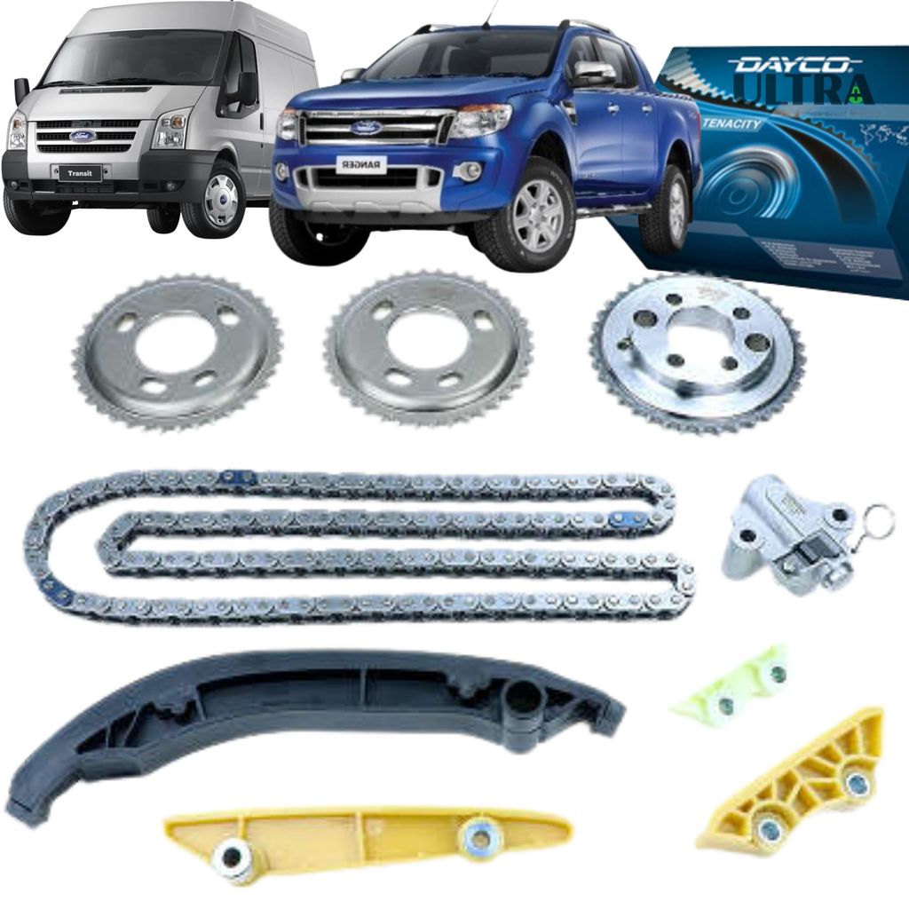 Kit Corrente Comando Ford Ranger 2.2 Diesel 2011/… - Transit 2.4 16V 2008 a 2011 (Dayco KTC1742)