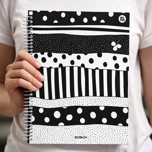 Caderno universitário espiral capa dura 15 matérias papel resistente organização escolar de achadinhos