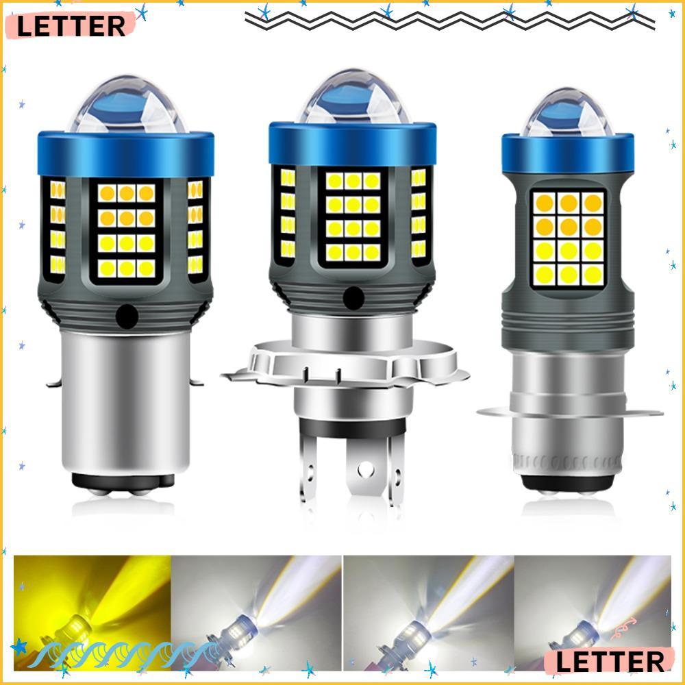 Lâmpadas LED Carta , Farol De Moto De Cor Dupla 1200LM , Acessórios Para Motocicleta 12V H4 BA20D P15D Lâmpada De Neblin