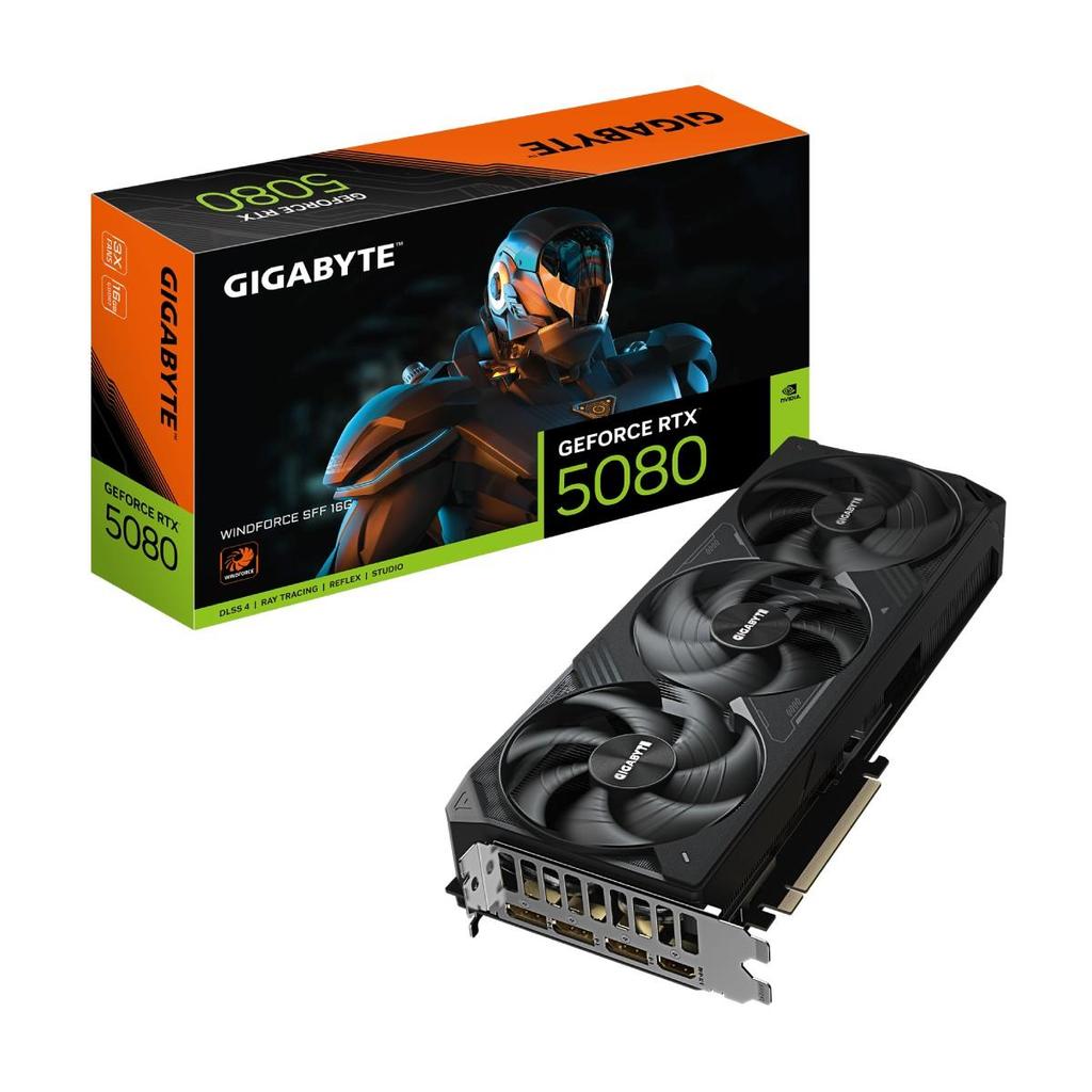 Placa de Vídeo GeForce RTX 5080 16GB GDDR7 256bits - DLSS 4 - Windforce SFF - Gi