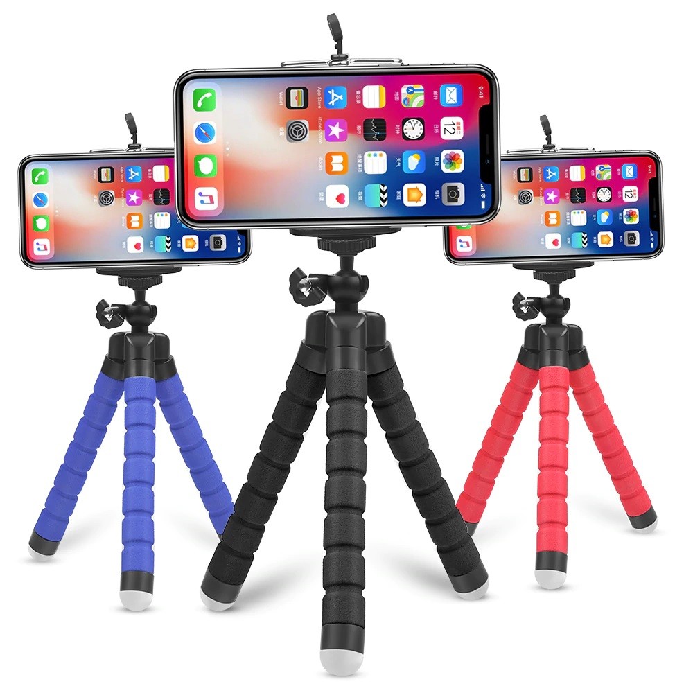 Mini Tripé Flexível Polvo Para Celular Portátil Suporte De Mesa Ajustável Universal 360°