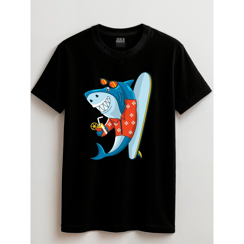 Camisa Infantil Juvenil 100 Algodão Shark Tubarão Urban