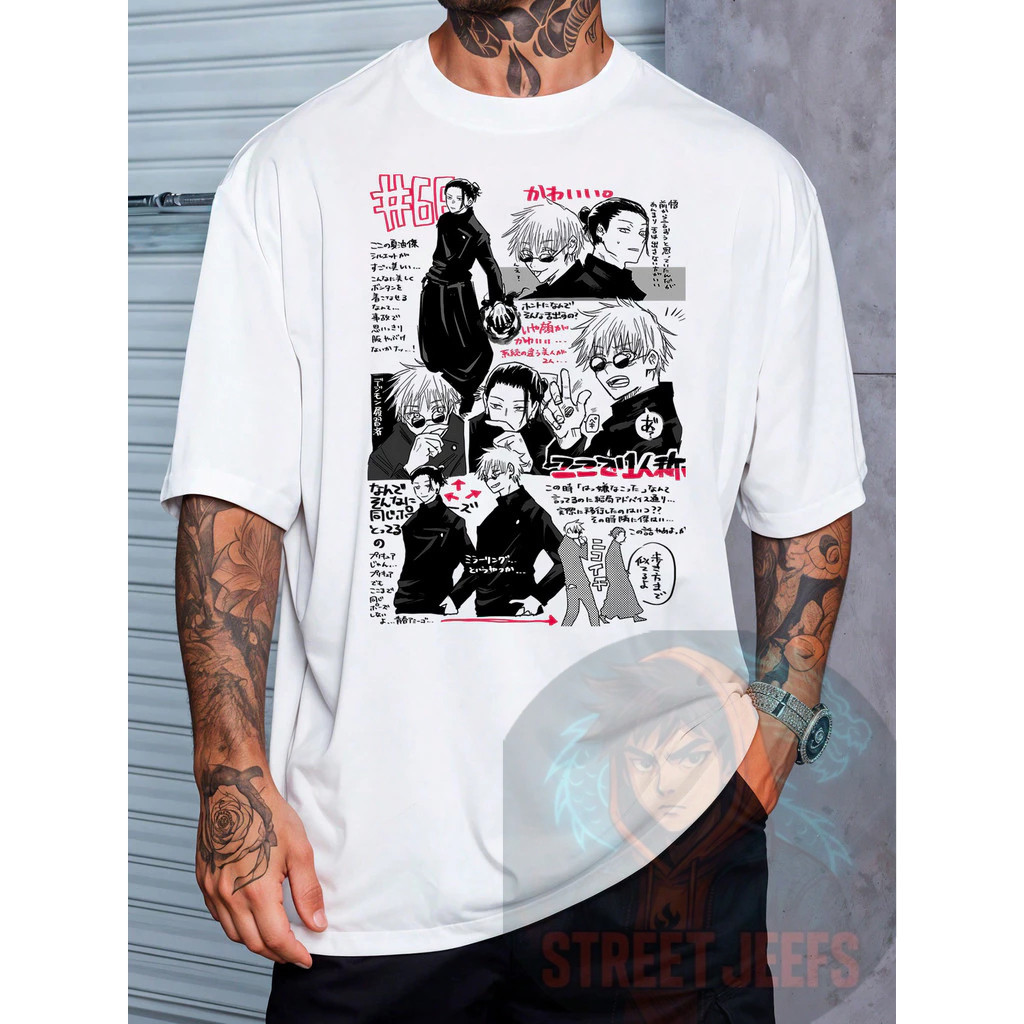 Camiseta Anime Jujutsu Kaisen Camisa Unissex 100% Algodão Lançamento - Envio Rápido