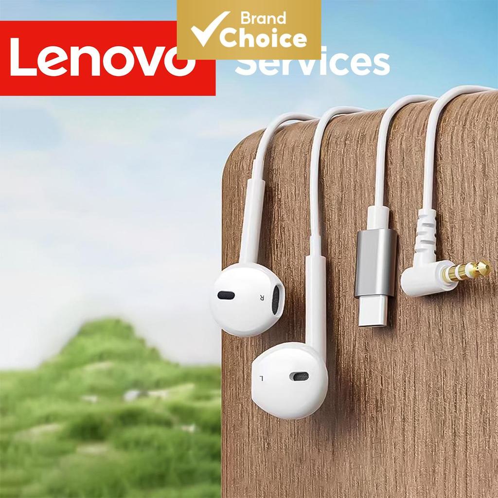 Fones de Ouvido com Fio Lenovo E05, Intra-Auriculares HiFi Estéreo com Cancelamento de Ruído, Fones de Ouvido Gamer com