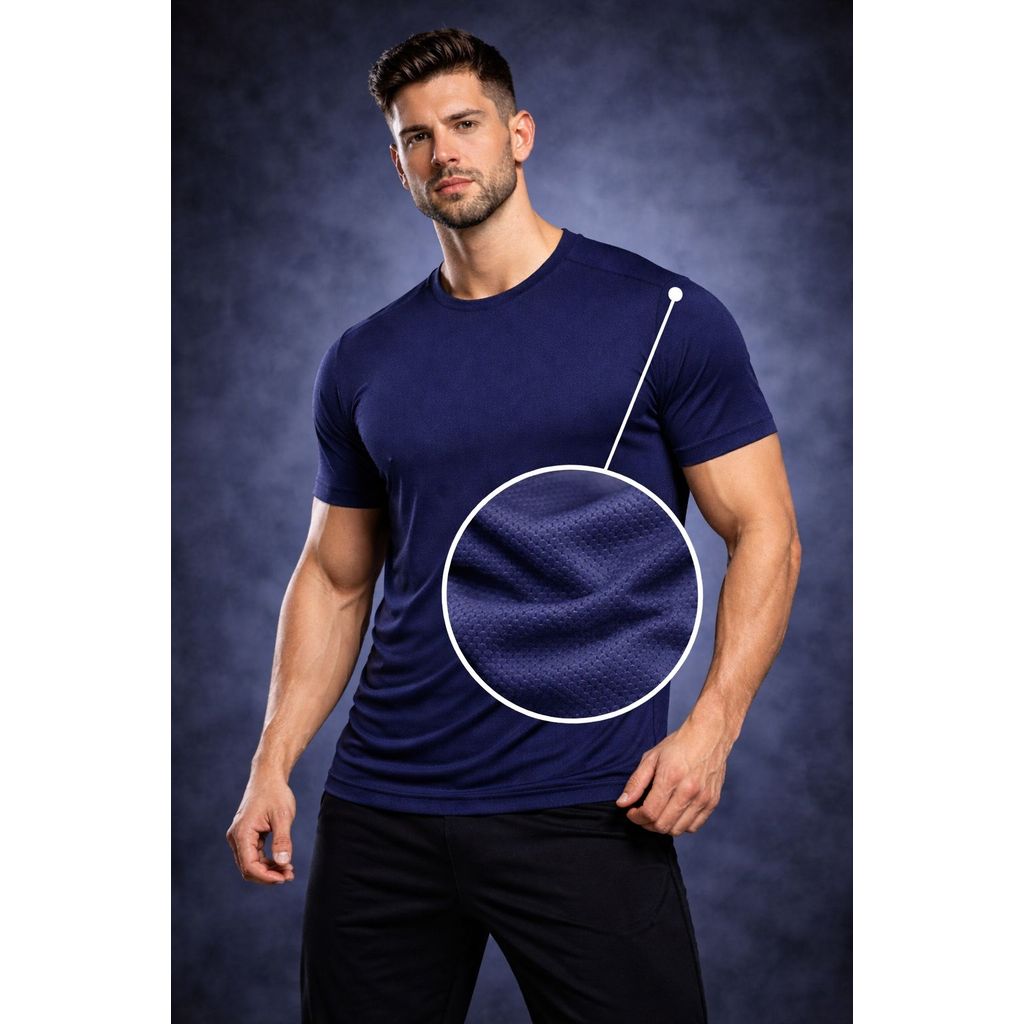 Camiseta Dry Fit Masculina Academia Treino Anti Suor Respirável Secagem Rápida Proteção UV