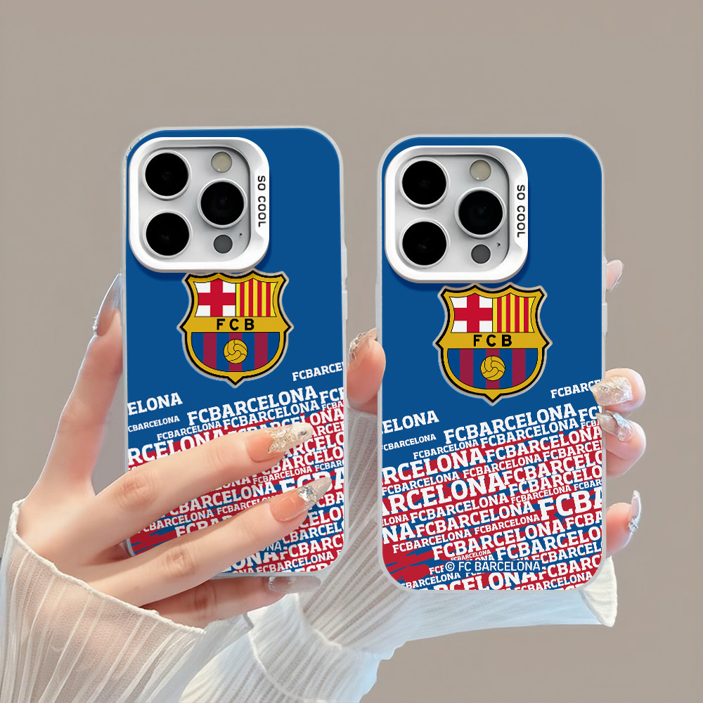 Capa Capinha Para iPhone17 16 15promax plus 12 13 14 11 7+ 8+ XsMax com estampa de escudo FCB Barcelona 02672