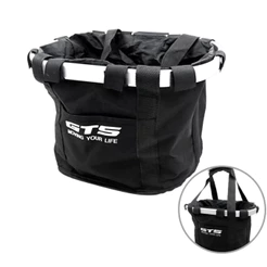 Cesta Dianteira Tecido Bike Removível Engate Rápido P/ Passeio Pet Compras GTS Aro 26 29