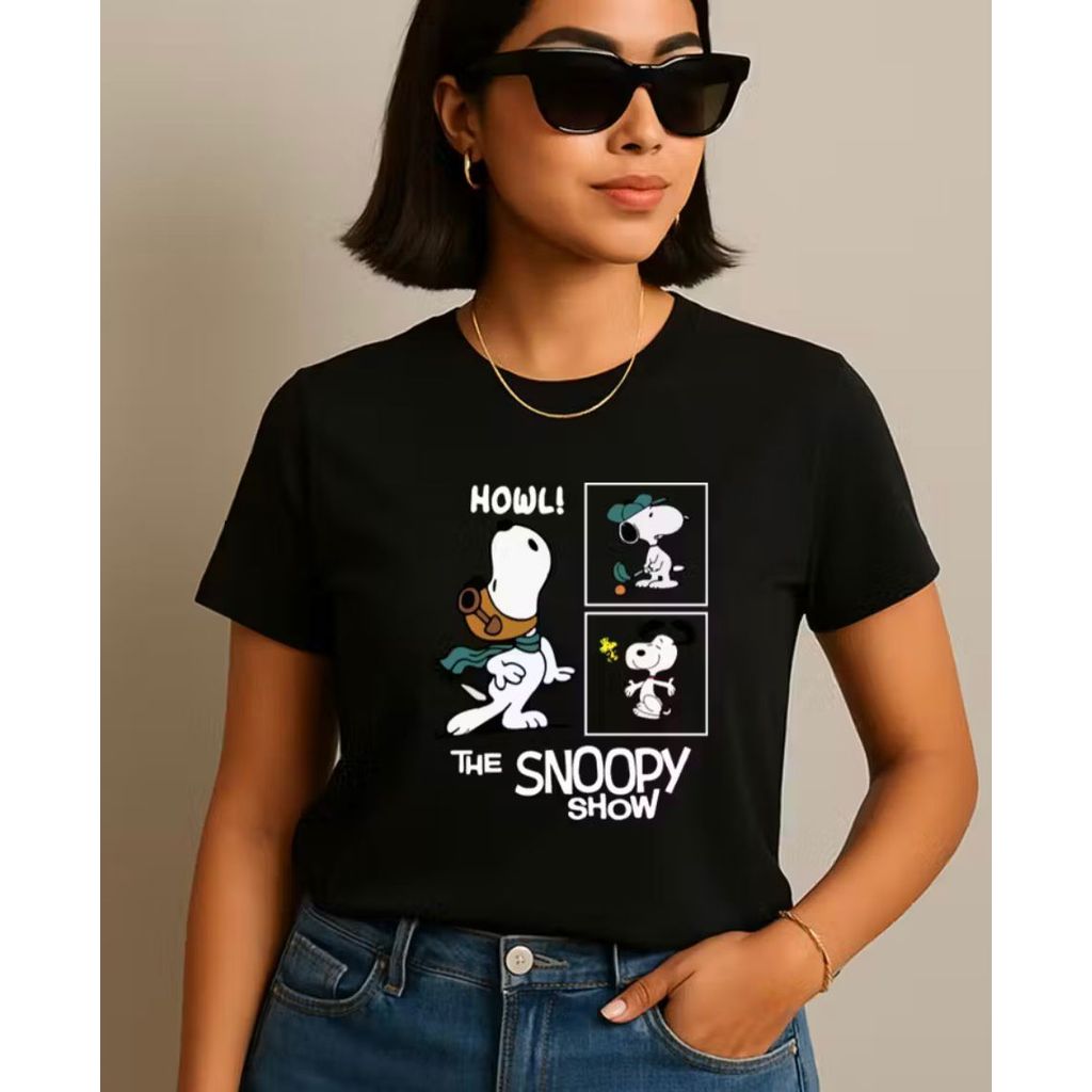 Camiseta Feminina Algodão Estampa Personagem Casual Moderna Confortável