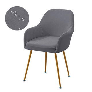 Capa Para Cadeira De Jantar À Prova D'água , Elástica , Elastano , Braço Alto , Moderna , Lavável , Antiderrapante , Esc