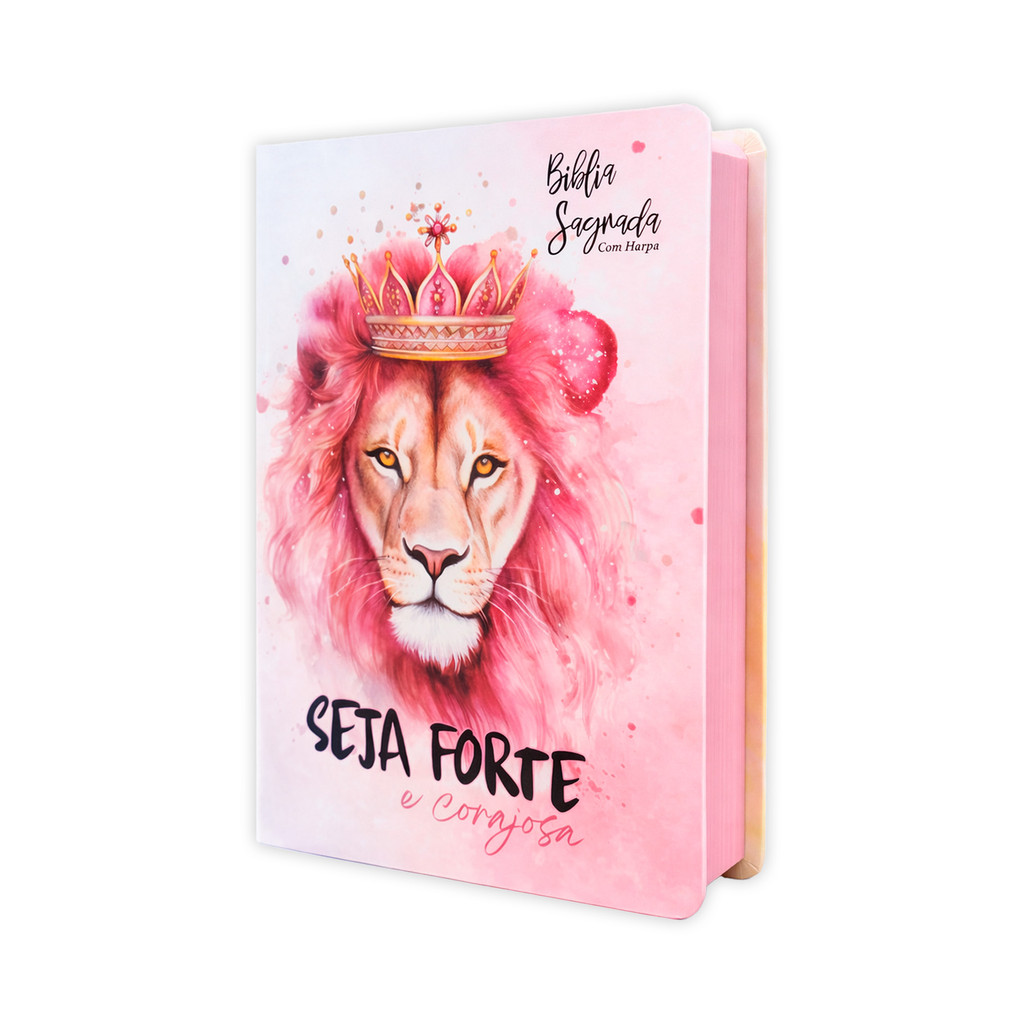 Bíblia Feminina - Capa Dura | ARC - João Ferreira de Almeida - com Harpa e Palavras de Jesus em Vermelho -Seja Forte