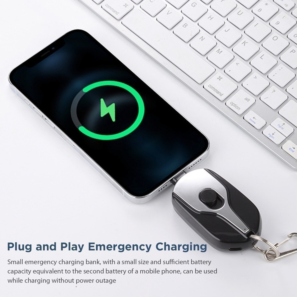 Carregador Chaveiro Mini Power Bank Para Celular 1500mAh - PROMOÇÃO NATAL — imagem 2 de 2