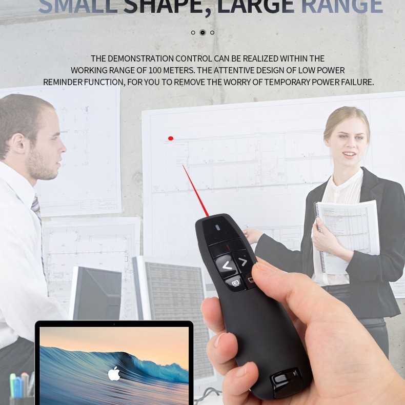 2.4G caneta de controle remoto eletrônico laser PPT página Flip caneta multifuncional caneta projeção laser multimídia d