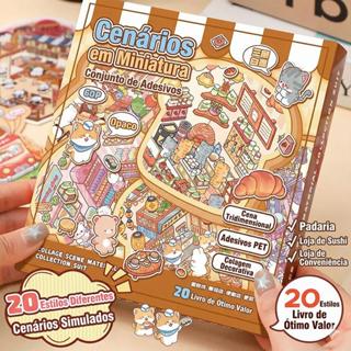 Kit Adesivos 3D PET Com Pinça 20 Cenas 60 Páginas Presente Criativo Para Crianças em Oferta na Shopee