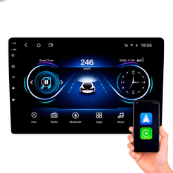 Central Multimídia KRC5010 9 Polegadas 2DIN Android 13 CarPlay Espelhamento Sem Fio Full HD 64GB Controle de Volante