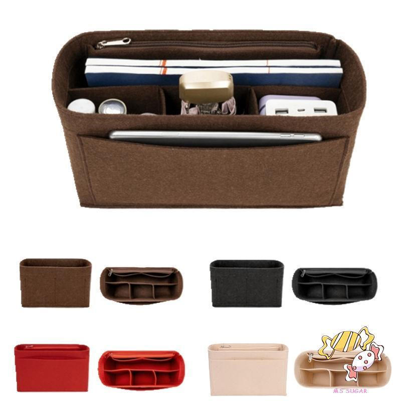 Inserção Organizadora De Maquiagem De Feltro Para Sacola-Bolsa Cosmética De Viagem Com Vários Compartimentos Base Antide