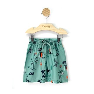 Bermuda Menino Tactel Coqueiro - Angerô em Oferta na Shopee