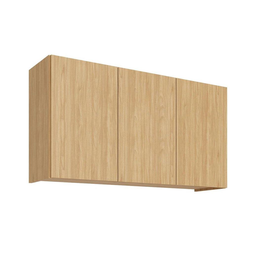 Armário Aéreo p/ Cozinha Rebeca c/ 3 Portas 120cm Mel - Movelbento