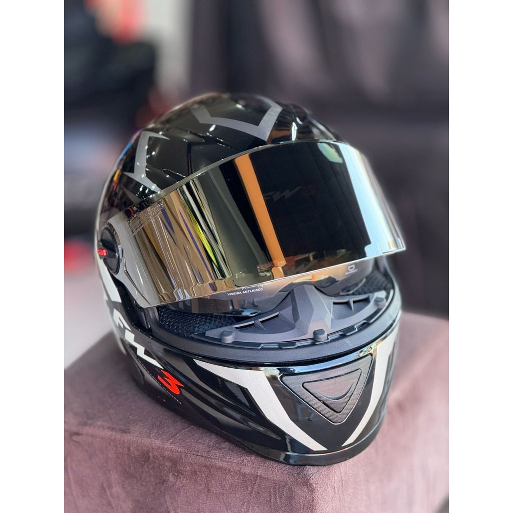 Capacete Fechado Fw3 Gtx Star - Viseira Collor