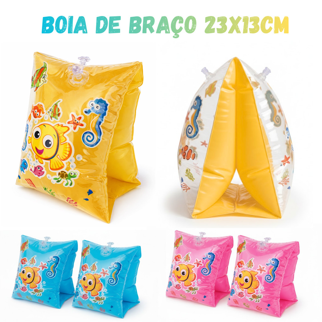 Boia De Braço Natação Infantil Inflável Piscina Criança Bebê Flutuadora 23X13cm até 30kg em Oferta na Shopee