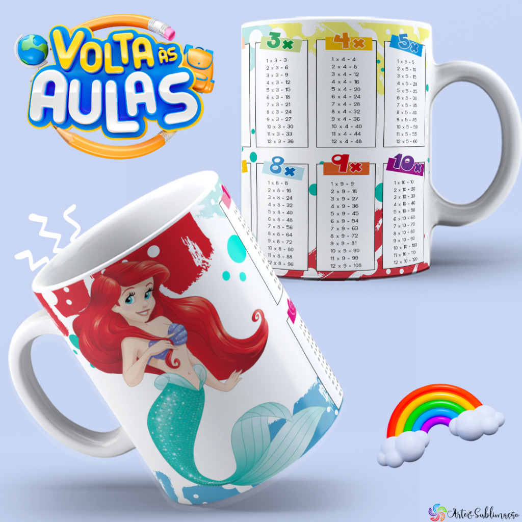 Caneca Infantil Taboada, Copo Infantil, Caneca escolar, Produto Infantil, volta as aulas