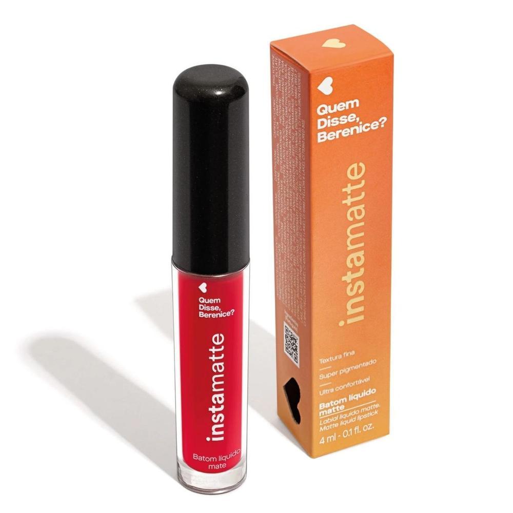 Quem Disse, Berenice? Batom Líquido Vermeli 4ml em Oferta na Shopee