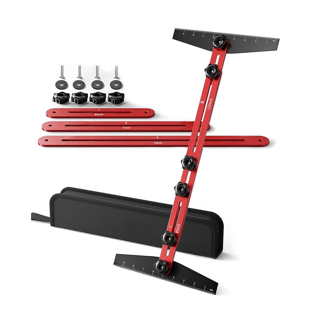 Ferramenta de Modelo de Degrau de Escada AXIUM, Ferramenta de Medição de Escada em Liga de Alumínio, Ferramenta de Degra