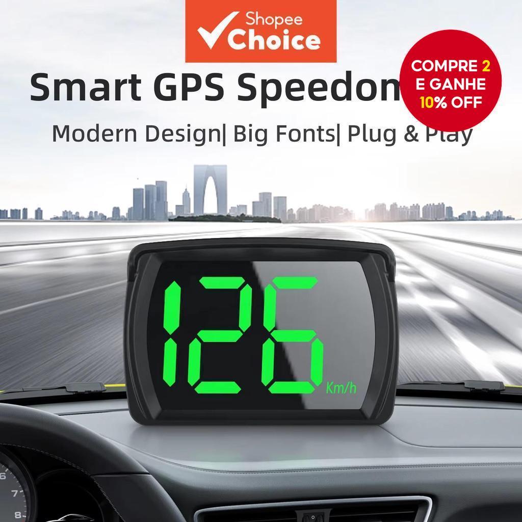 Y03 Carro GPS Head Up Display Km/h Velocímetro Universal Projetor Digital Fonte Grande Velocímetro Displayer Auto