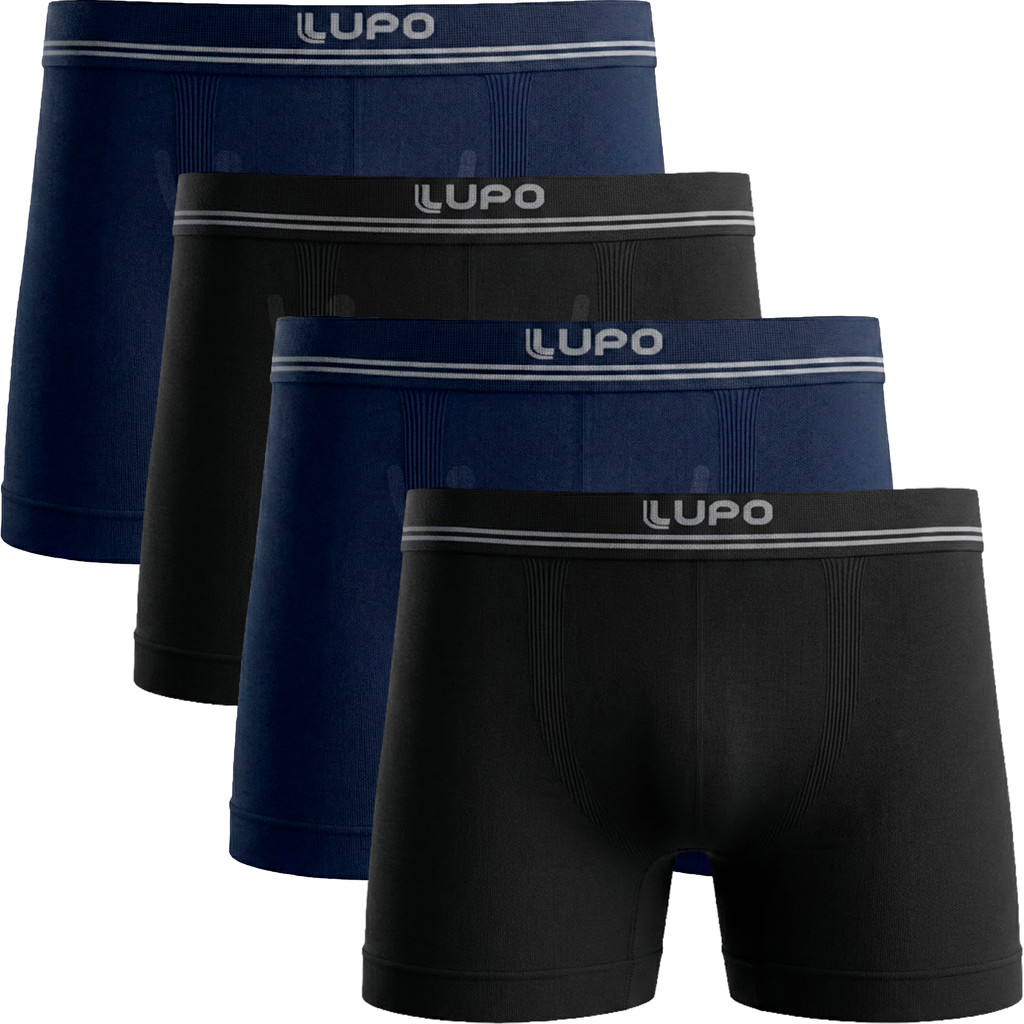 Kit 4 Cuecas Boxer Lupo Microfibra Confortável Sem Costura Original em Oferta na Shopee
