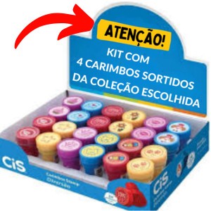 Carimbo Cis Stamp C/4un Escolha de Modelo Material Escolar Papelaria Volta As Aulas em Oferta na Shopee