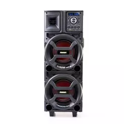 Caixa de Som Amplificada Amvox ACA 1101 1100W Black Duplo Preta