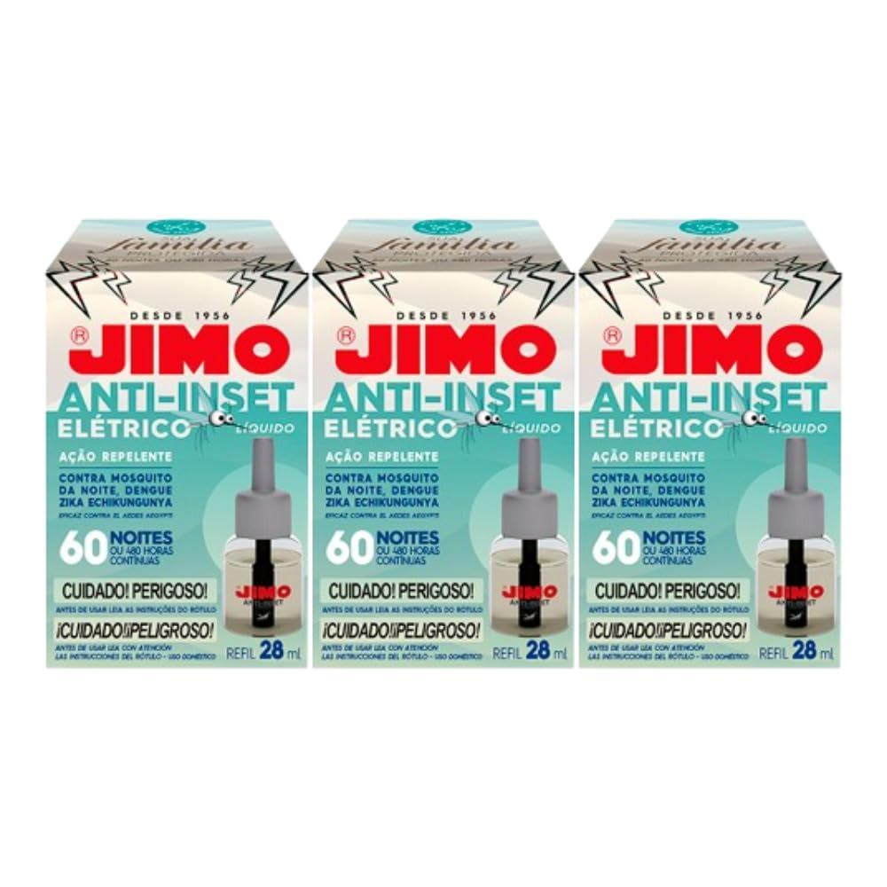 KIT 3un Anti-Inset Refil Líquido 60 Noites - JIMO