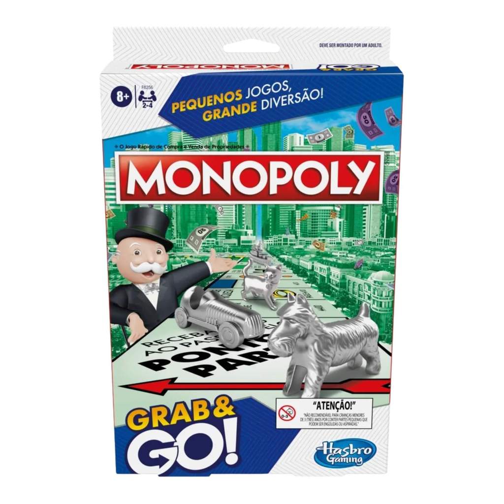 Jogo de Tabuleiro Monopoly Grab and Go F8256 Hasbro - 18590